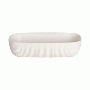 ADRIER - CC-0132-WHT - (Pack de 4 unités) - Bol rectangulaire GN 1/3 x 7,5 cm prof. - Blanc - blanc plastique CC-0132-WHT