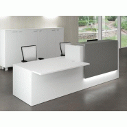 Banque d'accueil Z2 blanche avec accès handicapés - Officity - 206, Gris clair, Gauche, Blanc_1