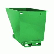 Benne auto-basculante pour chariot élévateur 2500 litres Vert = Verre Benne auto-basculante pour chariot élévateur 2500 litres Vert = Verre