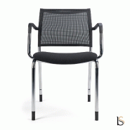 Chaise visiteurs Surf avec dossier en résille - Fixes, Patins_0