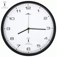 Décoshop26 - Horloge murale radioguidée Mouvement à quartz 31 cm Blanc/noir DEC022250 - blanc 3001311369609 Décoshop26 - Horloge murale radioguidée Mouvement à quartz 31 cm Blanc/noir DEC022250 - blanc 3001311369609
