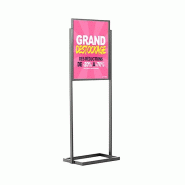Edimeta Porte Affiche de Sol A1 Double Face GRIS Info-Displays - gris 214811