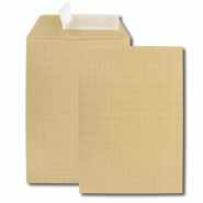 GPV Boîte de 500 pochettes Pack'n Post kraft armé brun 162x229/C5, 120 g/m², adhésives avec bande - 3250650041923