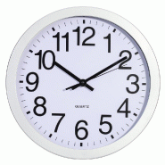 Horloge murale 30cm argent quartz
