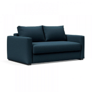 INNOVATION LIVING  CANAPE DESIGN AVEC ACCOUDOIRS COSIAL TISSU ARGUS NAVY BLUE CONVERTIBLE LIT 140*202CM