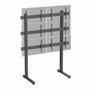 KIMEX Support TV sur pieds - mur d'images 6 écrans 45''- 55'' à poser noir - noir 3700685426184 KIMEX Support TV sur pieds - mur d'images 6 écrans 45''- 55'' à poser noir - noir 3700685426184