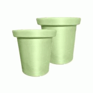 PLAST'UP ROTOMOULAGE Pot de fleurs rond xxl delight 75l- lot de 2 - VERTAMANDE - vert 0637962082555