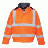 Portwest - Blouson de travail imperméable résistant à la flamme PILOTE HV Orange Taille L - L orange textile 5036108207015