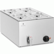 Royal Catering - Royal Catering RCBM_GN1/4 Bain-marie Chauffe-plat bain-marie Bain-marie professionnel 600 W 4 x GN 1/4 Robinet De Vidange - 406285909