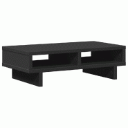 Support de moniteur table meuble bureau 50 x 27 x 15 cm bois d'ingénierie noir 02_0044882 - noir Bois massif 3000220459272
