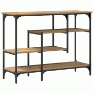 Table Console avec étagère chêne artisanal 100 x 35 x 75 cm Modèle Aero Essence - 863560