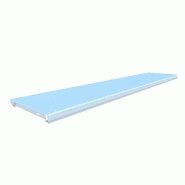 Tablette monobloc pour gondole GP25 blanc 9003 L133xP20cm