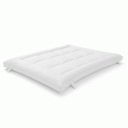 The White Stone Topper | Surmatelas 800 g/m² avec billes de ouate | Microfibre respirante | Confort et volume extra | 180 x 200 cm - blanc textile TO