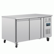 Tour pâtissier réfrigéré 2 portes avec plan de travail en inox - P800 mm Série U | Polar - UA083