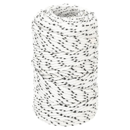 Vidaxl corde de bateau tressé blanc 2 mmx500 m polyester 152745