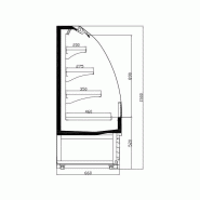 Vitrine réfrigérée positive 290L 1.0 Combisteel