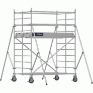 Échafaudage roulant aluminium DOCKER 150 version lisses - Hauteur de travail : 3,90 m - DUARIB - 7220020 Échafaudage roulant aluminium DOCKER 150 version lisses - Hauteur de travail : 3,90 m - DUARIB - 7220020