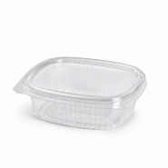 Barquette fraîcheur NOVABOX en RPET transparent 250 ml avec couvercle à charnière - Dessert & petite portion froide - 117x112x41mm - Lot de 600 - t Barquette fraîcheur NOVABOX en RPET transparent 250 ml avec couvercle à charnière - Dessert & petite portion froide - 117x112x41mm - Lot de 600 - t