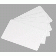 Carte plastique PVC blanche 0.76 mm épaisseur - Lot de 100