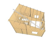 Chalet en bois plain-pied albertville / madrier 44 mm / 36 m² / toit monopente_1