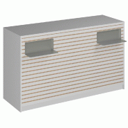 Comptoir Vertigo H T03 dble nat. L170cm - 3 tab.Coulis. 6tab.Amovib - blanc