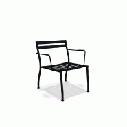 Fauteuil d'extérieur en métal FLANER - noir