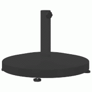 Helloshop26 - Base de parasol ronde moderne extérieure 48 x 48 x 32 cm anti-UV pratique en acier noir 02_0058937 - noir acier 3000240854224