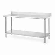 ITALCONCEPT Table de travail avec dosseret, HENDI, Budget Line, 1200x600x(H)950mm - 8711369817575