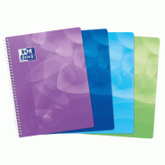 Oxford Lot de 5 Cahier Lagoon rel. Intégrale 24x32, 100p./50 feuilles 90g/m², quadrillé 5x5, coloris assortis (4) - 3020120223162