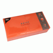 PAPSTAR 150 Serviettes "DAILY Collection" 1/4-pli 32 cm x 32 cm nectarine - orange papier 89639