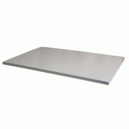 Plateau rectangulaire de table extérieur Werzalit 110x70cm décor alu