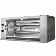 Rôtissoire multi-rotative à gaz - 4 broches - 24 poulets - 4MR | MCM - Une platine avec double moteur
