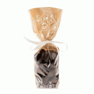 Sachet transparent fond polypro jute Noël 12x4,8x27.5cm - par 100