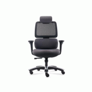 Siège de bureau 24h Orca MTI noir pour grand gabarit jusqu'à 180 kg