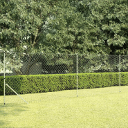 Vidaxl clôture à mailles avec poteaux acier galvanisé 15x1,5 m argenté 145752 Vidaxl clôture à mailles avec poteaux acier galvanisé 15x1,5 m argenté 145752
