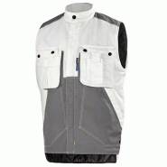 Cepovett - Gilet de travail pour peintre avec intérieur matelassé CRAFT PAINT Blanc / Gris Taille S - S blanc 3184378531001