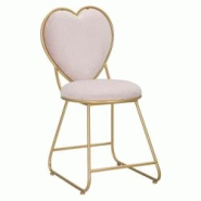 Chaise en métal doré et tissu Heart 37 x 47 x 80 cm Mauro Ferretti - 1426090000 Chaise en métal doré et tissu Heart 37 x 47 x 80 cm Mauro Ferretti - 1426090000