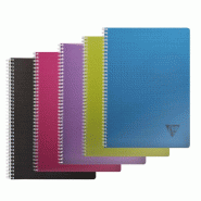 Clairefontaine Lot de 10 Cahier Linicolor Intensive A4, 100p./50 feuilles 90 g/m² reliure intégrale, couv. Polypro assortis, Séyès - 3329683291152