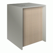 Comptoir gris alu et Vertigo T01 MDF naturel et gris alu avec tiroir 60x70x90cm_0