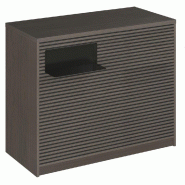 Comptoir Vertigo H T01noir spl.Gauche L120cm 2tabl.Couliss.4tab.Amovib.Noyerfo