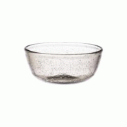 Coupelle Bullée gris 12 cm x6 -  Rond Verre Table Passion 12x12 cm - gris verre 3106233021014