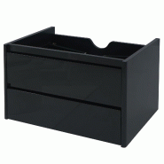 Décoshop26 - Meuble sous-vasque 80 cm suspendu 2 tiroirs Soft-Close encoche siphon meuble de salle de bain moderne contreplaqué 04_0010540 - 3000268