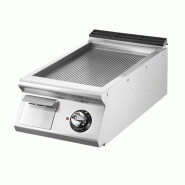 Fry-top électrique, top, plaque nervurée chromée 400x900x250 mm - VIRTUS - 4068875006547