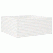 Helloshop26 - Jardinière bac lit surélevé plantes fleurs terrasse jardin 110 x 110 x 46 cm bois de pin massif blanc 02_0037317 - 3000214236575 Helloshop26 - Jardinière bac lit surélevé plantes fleurs terrasse jardin 110 x 110 x 46 cm bois de pin massif blanc 02_0037317 - 3000214236575