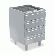 Meuble inox avec 4 tiroirs P 700 mm - 500