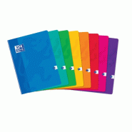 Oxford Lot de 40 Cahier Color Life piqué 24x32, 48p./24 feuilles 90g/m², quadrillé 5x5 + marge, coloris assortis (8) - 3020120043197