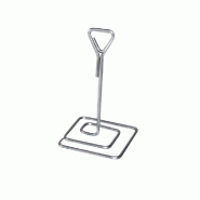Pied pince inox électropoli H 10cm - par 3 - Porte étiquette