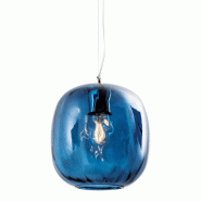 ROSSINI ILLUMINAZIONE Oban Suspension En Verre Soufflé Bleu E27 Ip20 - Lampe Design Avec Diffuseur Artisan - Structure Elégante Pour Intérieur - bl
