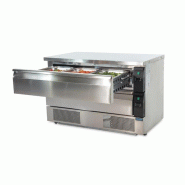 Soubassement double réfrigération 2 tiroirs GN 1/1 Série U | 1230x700x870 mm | Polar - DA997