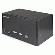 StarTech.Com Commutateur KVM DisplayPort 2 Ports pour 3 Moniteurs - 4K 60Hz UHD HDR - KVM de Bureau DP 1.2 avec Hub USB 3.0 2 ports (5Gbps) et 4 Ports USB 2.0 HID, Audio - Commutation par Touches - TAA StarTech.Com Commutateur KVM DisplayPort 2 Ports pour 3 Moniteurs - 4K 60Hz UHD HDR - KVM de Bureau DP 1.2 avec Hub USB 3.0 2 ports (5Gbps) et 4 Ports USB 2.0 HID, Audio - Commutation par Touches - TAA